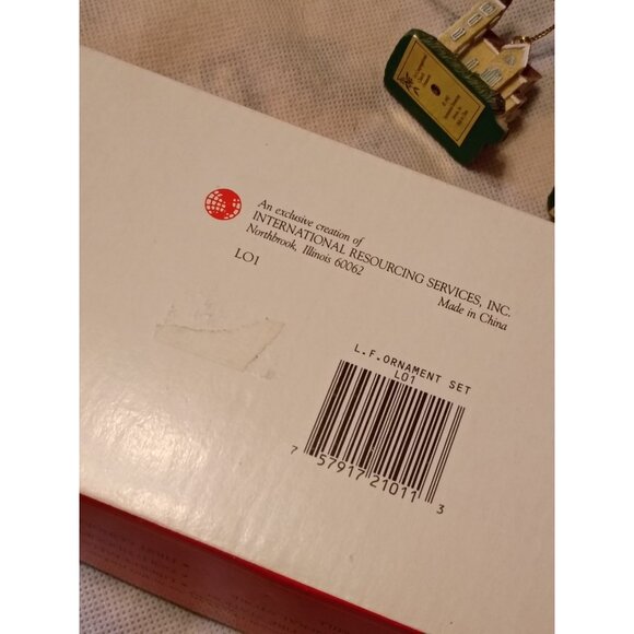 Liberty Falls Christmas Tree Ornament Set 6 Hand Painted L01 Vintage 90s - Picture 9 of 10